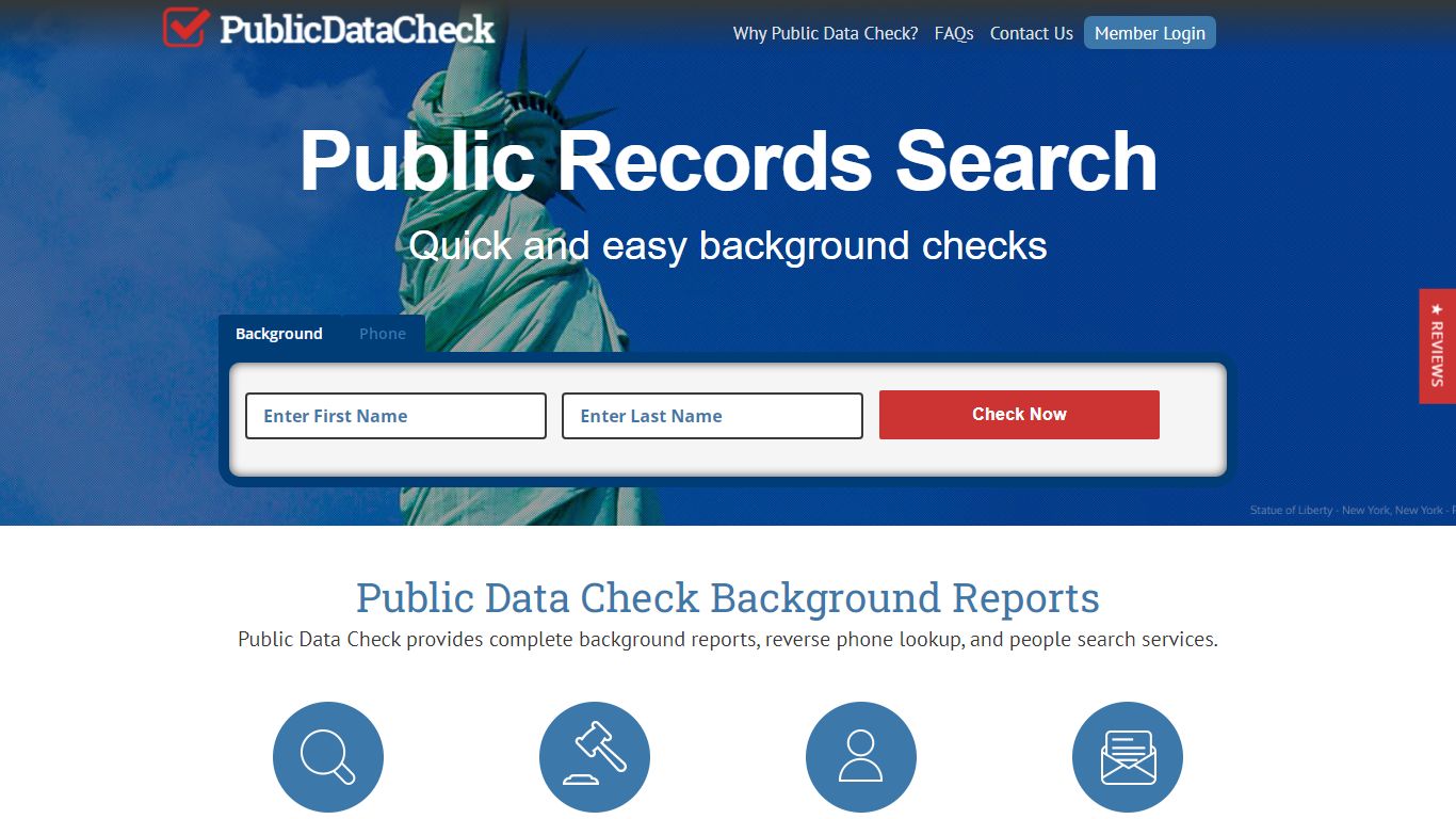 Public Data Check | Background Reports | Criminal, Driving & Phone Records